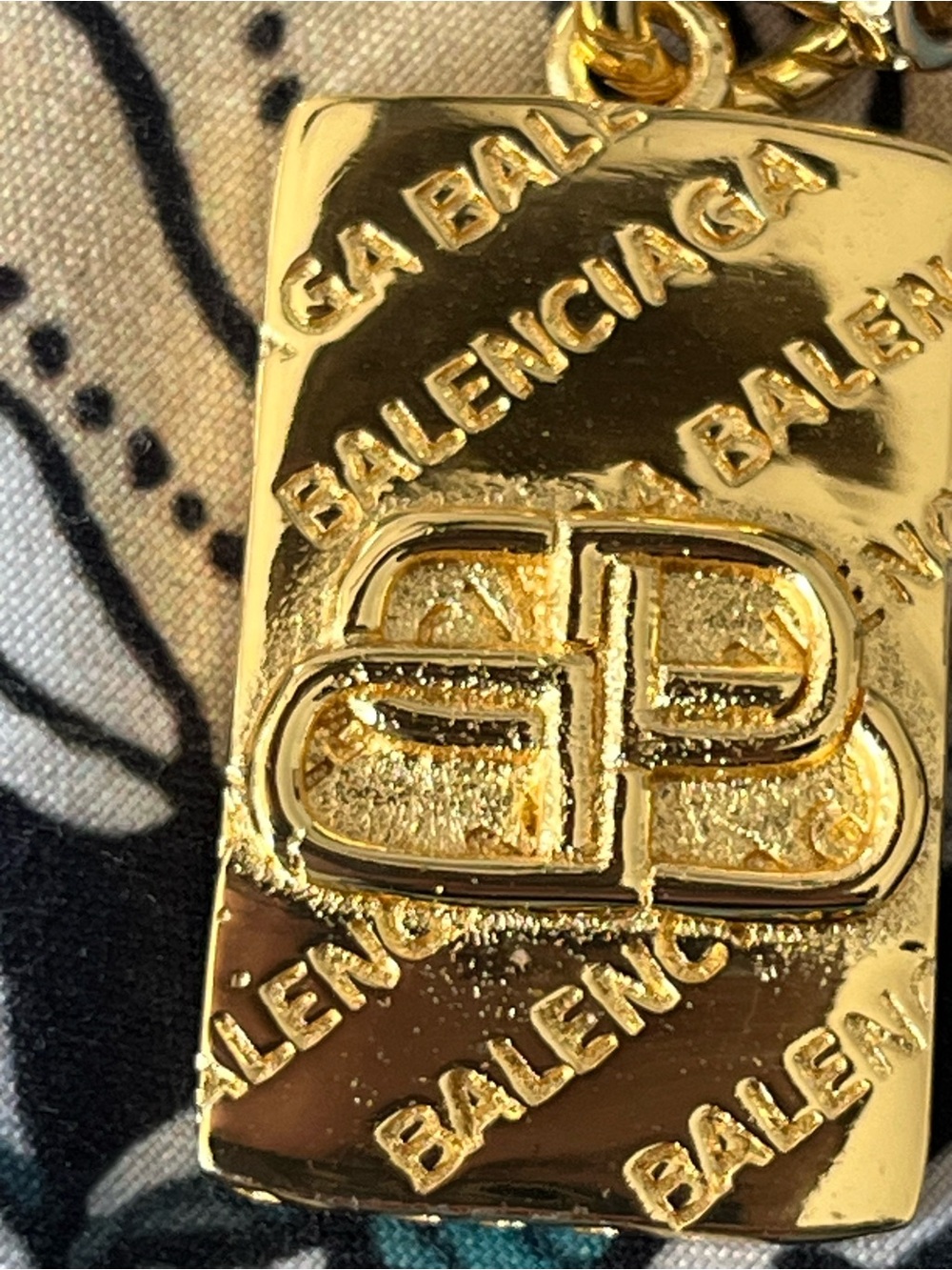 Balenciaga Gold Pendant Necklace 24” Custom Repurposed Charm Chain Read Desc - Picture 3 of 13